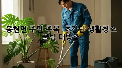 봉현면 주민 주목! ✨ 초간단 생활청소 꿀팁 대방출 🏡🧹