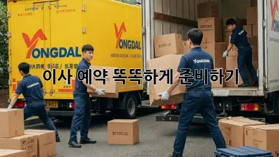 이사 예약, 똑똑하게 준비하기!